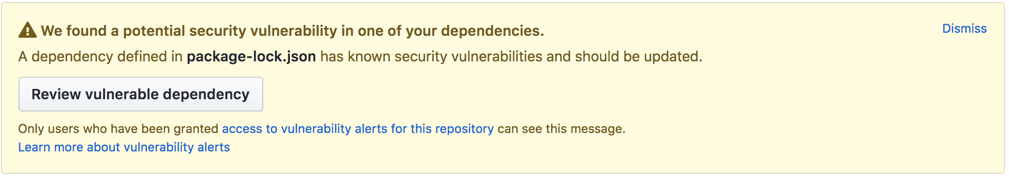 How to fix potential security vulnerability in a dependency defined in package-lock.json