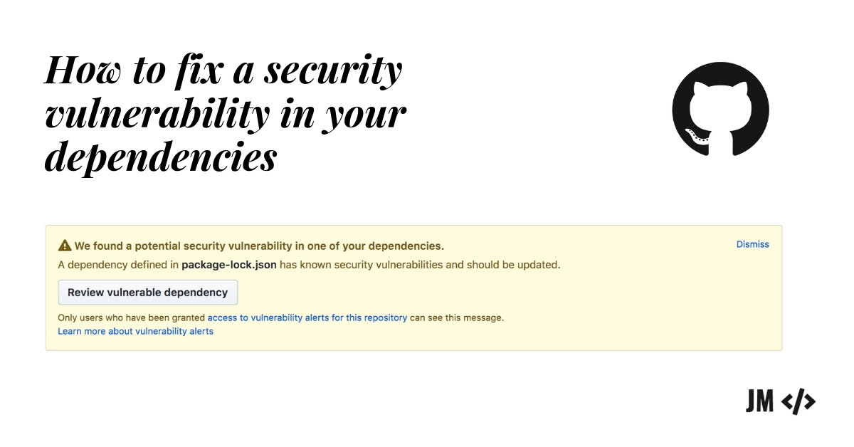 How to fix potential security vulnerability in a dependency defined in package-lock.json
